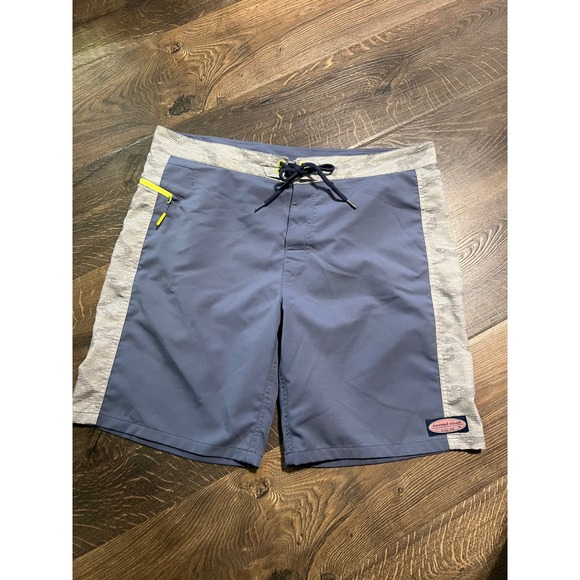 Vineyard Vines Other - Vineyard Vines Mens Board Shorts Blue‎ Gray Swim Trunks Size 36 Colorblock Surf
